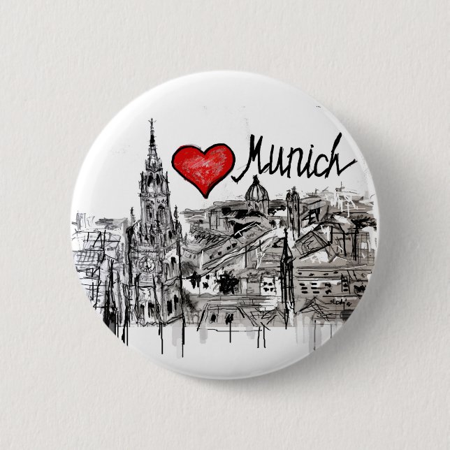 Jag älskar Munich Knapp (Framsida)
