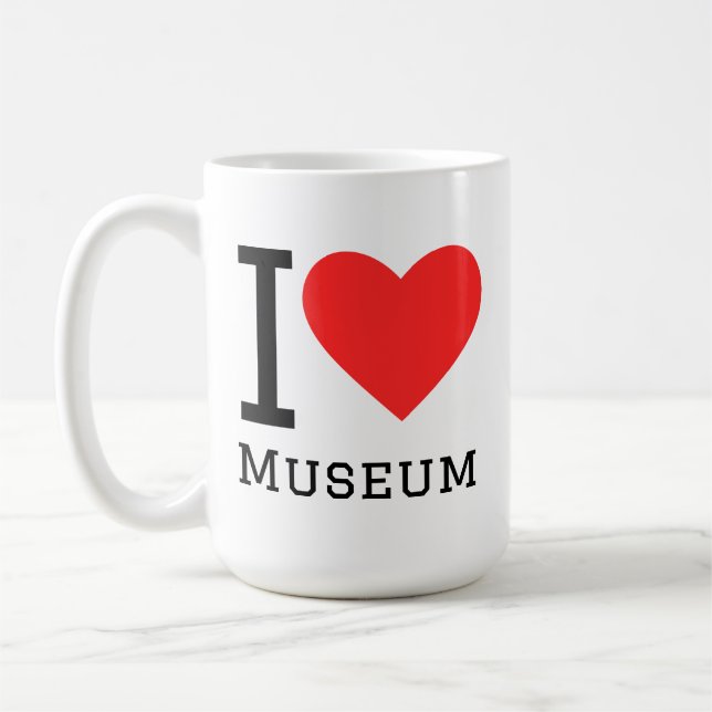 Jag älskar museum kaffemugg (Vänster)