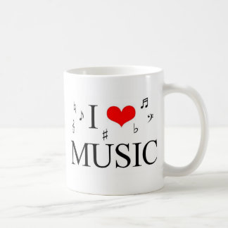 Jag älskar musik kaffemugg