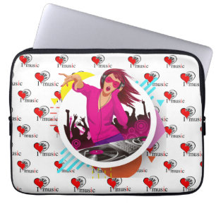 Jag älskar musik  laptop fodral