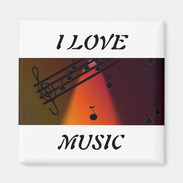Jag älskar musik magnet (Framsidan)