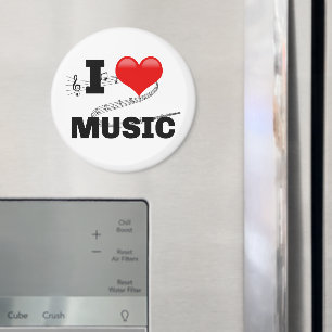Jag älskar musik, populär design magnet