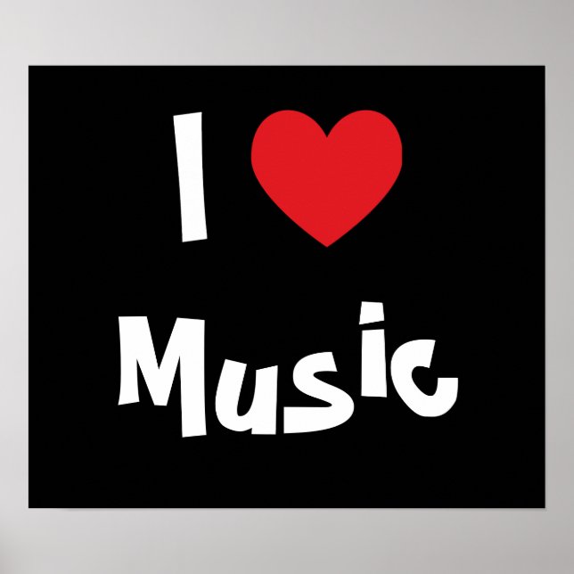 Jag älskar musik poster (Framsidan)