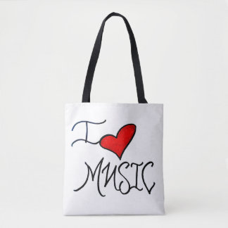 Jag älskar musik tygkasse