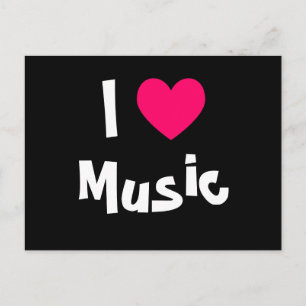 Jag älskar musik vykort