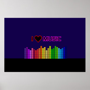 Jag älskar musikaffisch poster