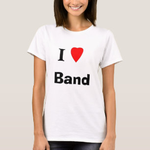 jag älskar musikband tee shirt