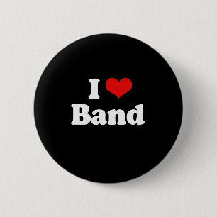 Jag älskar musikbandtshirten knapp