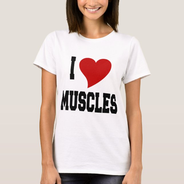 Jag älskar muskler tee (Framsida)