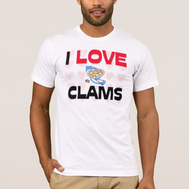 Jag älskar musslor tee shirt (Framsida)