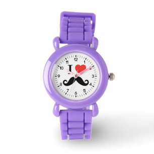 jag älskar mustasch armbandsur