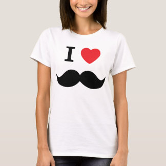 Jag älskar mustasch tee shirt