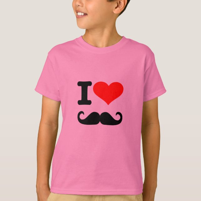 Jag älskar mustasch tröja (Framsida)