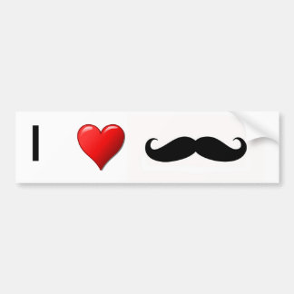 JAG ÄLSKAR MUSTASCHER BILDEKAL