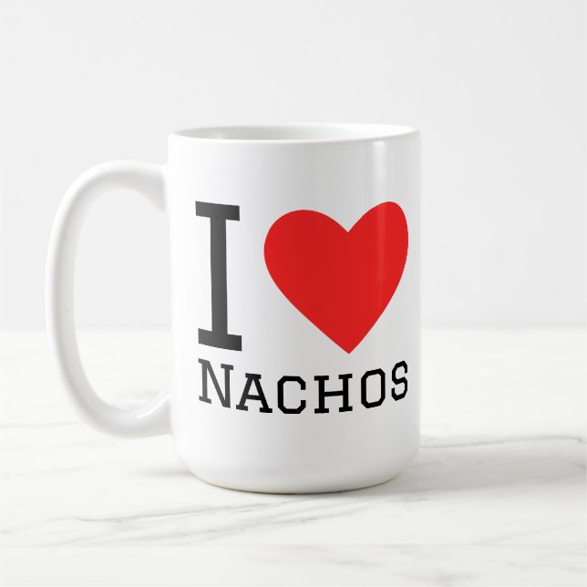Jag älskar nachos kaffemugg (Vänster)