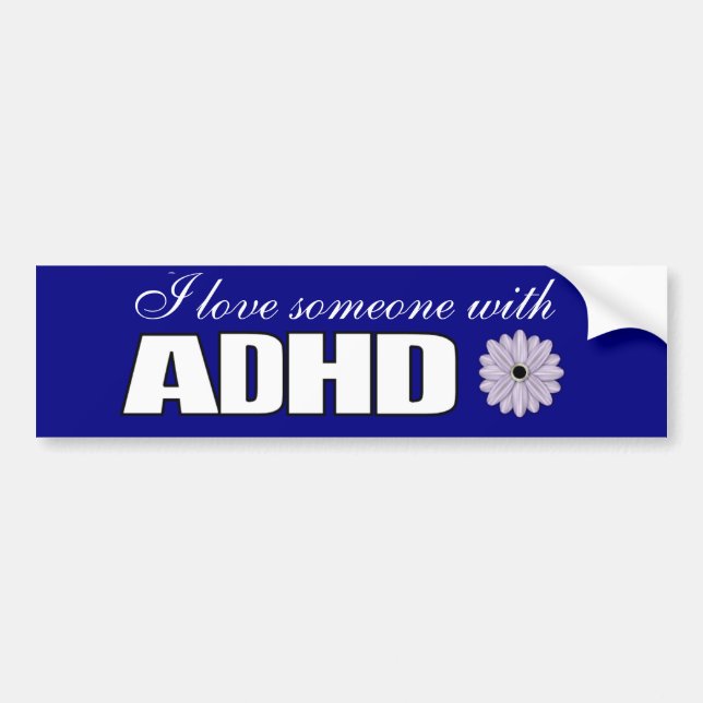 Jag älskar någon med ADHD Bildekal (Framsidan)
