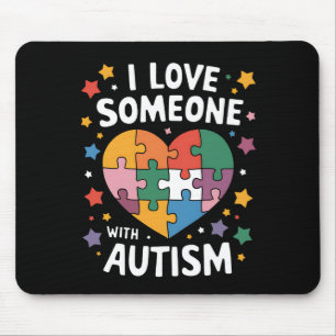 Jag älskar någon med autism Autism Acceptans Musmatta