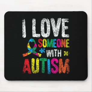 Jag älskar någon med autism Autist Autister Stöd Musmatta