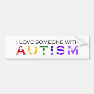 Jag älskar någon med Autism Bildekal