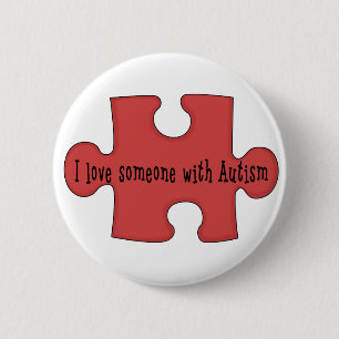 Jag älskar någon med Autism Knapp