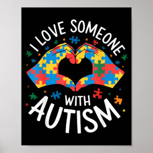 Jag älskar någon med autism medvetenhet kvinnor Au Poster