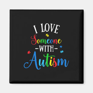 Jag älskar någon med autism medvetenhet män kvinno magnet