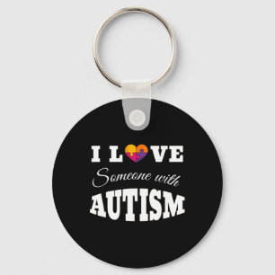 Jag älskar någon med autism nyckelring
