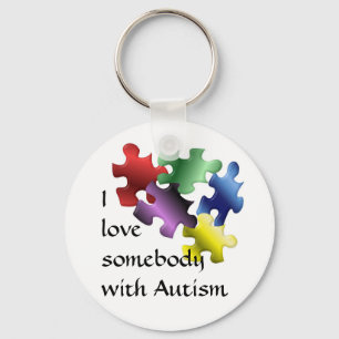 Jag älskar någon med Autism Nyckelring