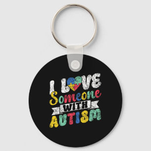 Jag älskar någon med autism Stöd autister Autist Nyckelring