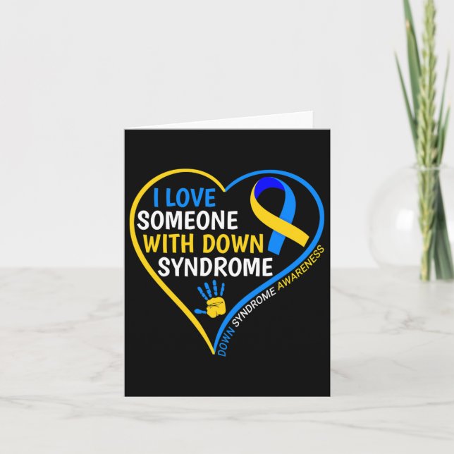Jag älskar någon med Downs syndrom - Downs syndrom Kort (Framsida)