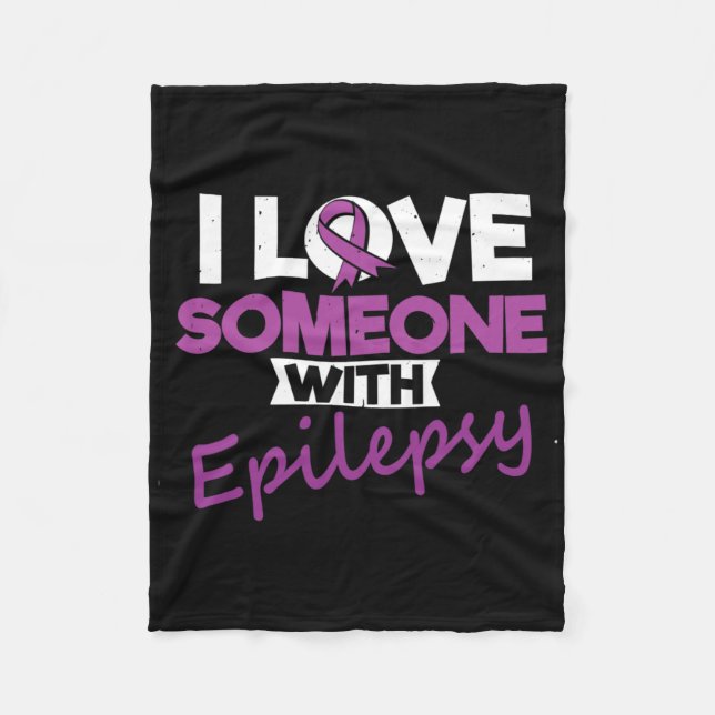 Jag älskar någon med epilepsidagen Anfall Warrior Fleecefilt (Framsidan)