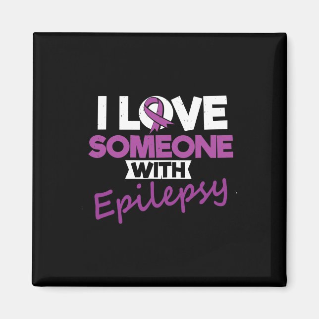 Jag älskar någon med epilepsidagen Anfall Warrior  Magnet (Framsidan)