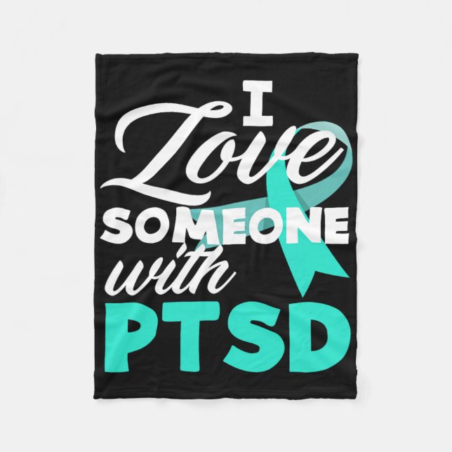 Jag älskar någon med PTSD-medvetenhet  Fleecefilt (Framsidan)