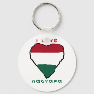 Jag älskar Nagyapa Keychain Nyckelring