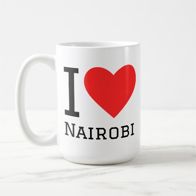 Jag älskar Nairobi  Kaffemugg (Vänster)