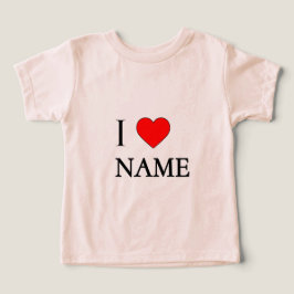 Jag älskar namn (anpassningsbart) t shirt