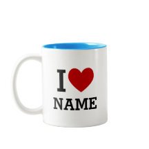 Jag älskar Namn Tvåtons Kaffe Mugg