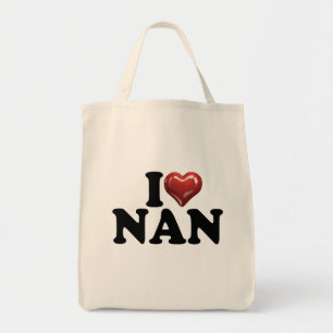 Jag älskar Nan Hjärt Design För Stolta Barnbarn Tygkasse