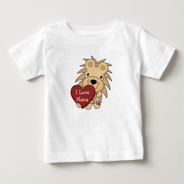 Jag älskar Nana den nyckfulla lejona valentinen T-shirt (Framsida)