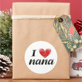Jag älskar Nana Runt Klistermärke