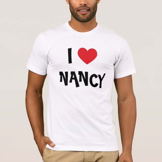 Jag älskar Nancy) T Shirt (Framsida)