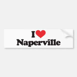 Jag älskar Naperville Bildekal