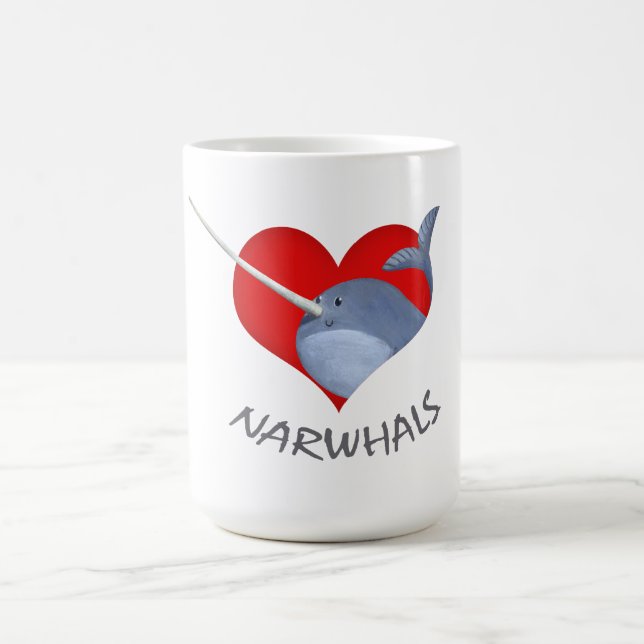 Jag älskar Narwhals Kaffemugg (Center)