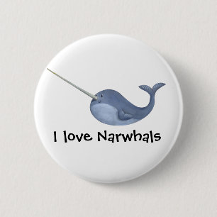 Jag älskar Narwhals Knapp