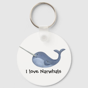 Jag älskar Narwhals Nyckelring