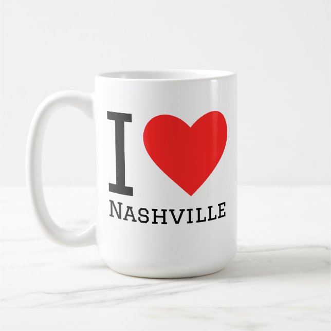 Jag älskar Nashville  Kaffemugg (Vänster)