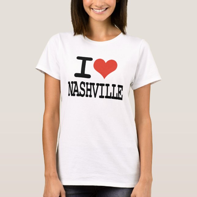 Jag älskar Nashville Tee Shirt (Framsida)