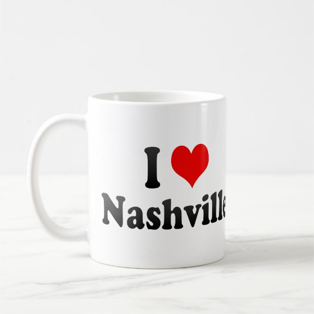Jag älskar Nashville, United States Kaffemugg (Vänster)