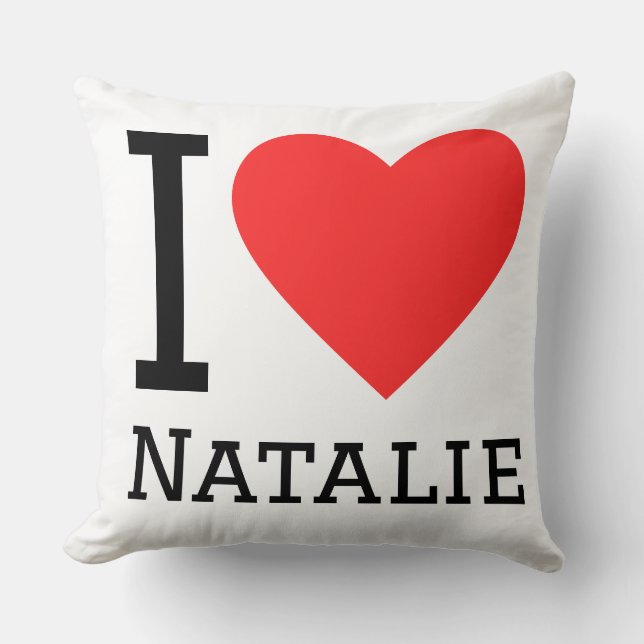 Jag älskar natalie  kudde (Framsida)