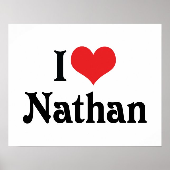 Jag älskar Nathan Poster (Framsidan)
